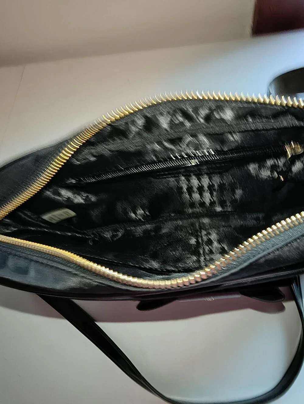 Karl Lagerfeld Black Nylon Messenger Bag with Gold Logo Plaque